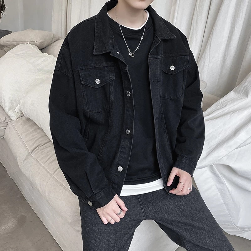 Spring And Autumn Mens Denim Black Gray Jacket Mens Fashion Trends Thin Denim  Jacket Jeans Large Size M 5XL From Florence33, $39 | DHgate.Com